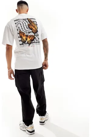 JACK & JONES Oversized metamorphosis back print t-shirt in