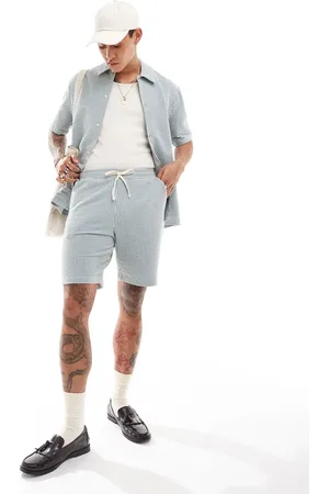 SELECTED Seersucker shorts in stripe - part of a set