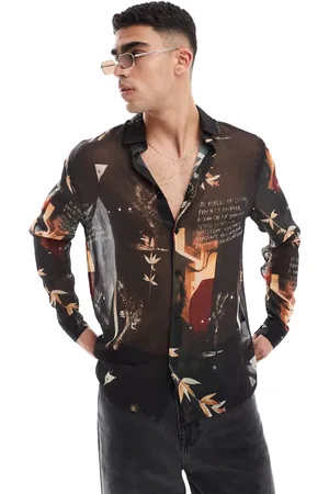 ASOS Relaxed shirt in photographic collage print