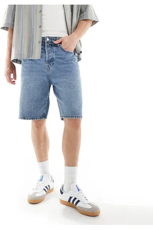 Only & Sons Baggy denim shorts in light wash