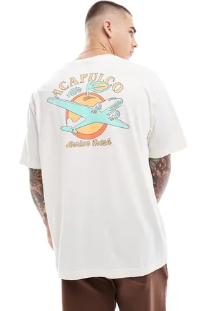 Only & Sons Relaxed fit t-shirt with Acapulco back print in off