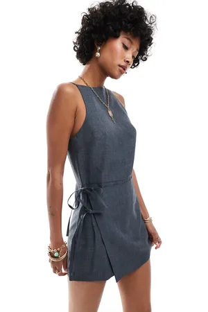 COLLUSION 00s skort wrap romper in