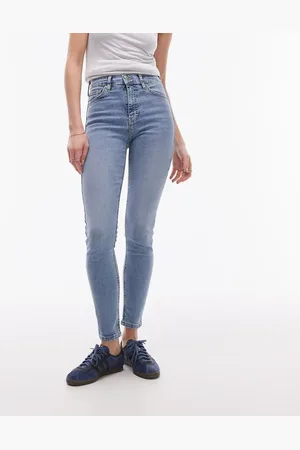 Topshop High rise Jamie jeans in bleach