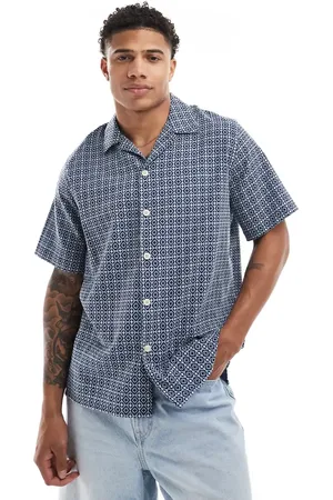 Paul Smith Camp collar shirt in tile print