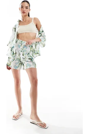 Object Relaxed shorts in ocean marble print -set