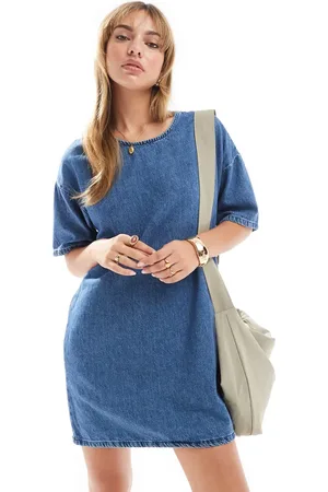 ASOS Denim t-shirt dress in dark