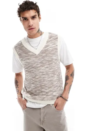ASOS Relaxed knit tank in neutral texture