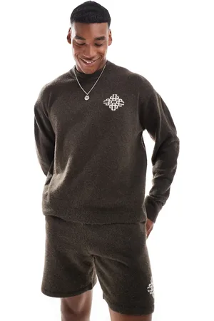The Couture Club Emblem knitted crew sweatshirt in - part of a set