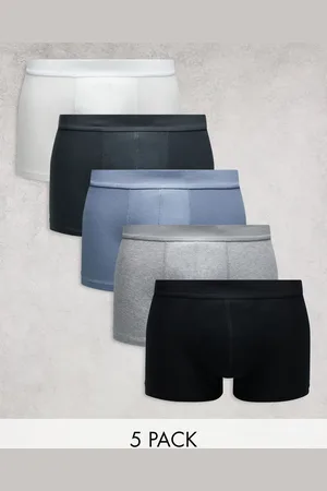ASOS 5 pack jersey boxers in multiple colors