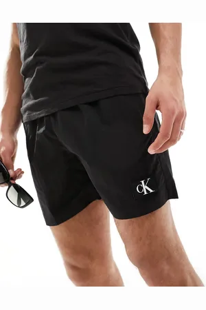 Calvin Klein Monogram nylon medium drawstring swim shorts in