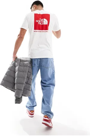 The North Face Box NSE T-shirt with back graphic in and red