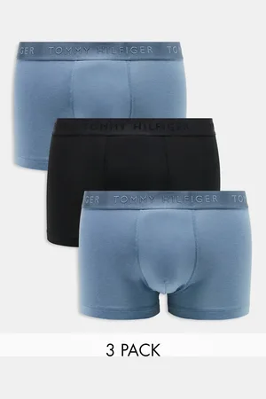 Tommy Hilfiger Everyday luxe 3 pack boxer briefs in blue/black