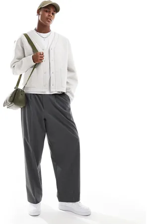 ASOS Smart balloon fit pants in charcoal