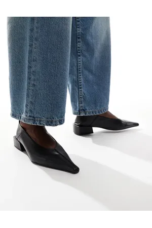 ASOS Lorelei premium leather court ballet flats in