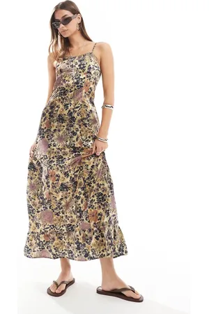 Reclaimed Cami midi dress in print