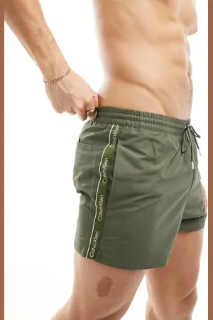 Calvin Klein Core logo tape short drawstring swim shorts in
