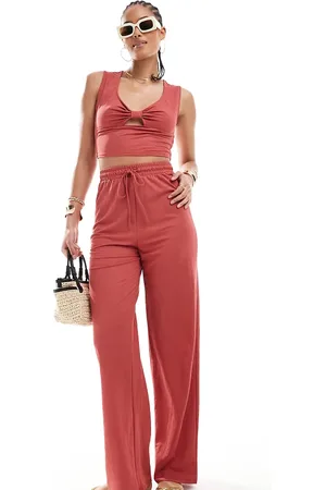 ONLY Wide leg pants in rust - part of a set