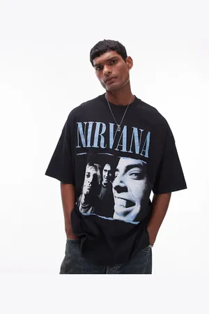 Topman Oversized fit t-shirt with Nirvana print in washed