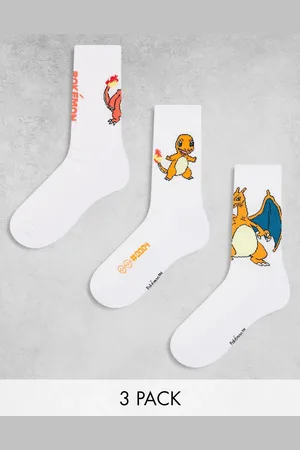 ASOS 3 pack Pokémon socks with Charmander character in