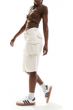 ONLY Oversized utility cargo shorts in ecru
