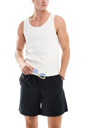 JACK & JONES Linen mix shorts with drawstring in