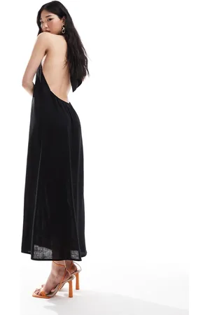 Pretty Lavish Cross over neck shift midaxi dress in