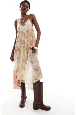 Free People Floral print maxi slip dress in multi