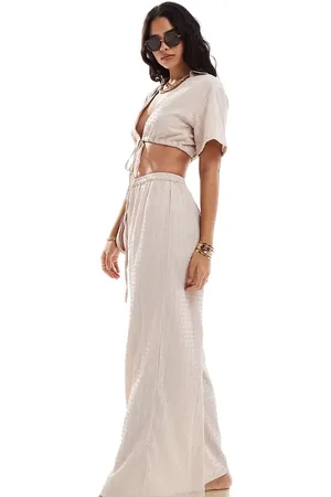 Esmée Esmee Exclusive textured beach pants in oat - part of a set