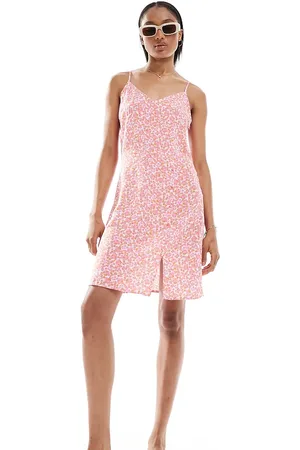 VERO MODA Cami mini dress with split in floral print