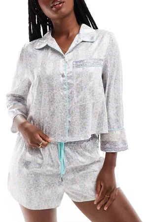 Free People Ditsy floral pajama short set in light