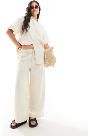 ASOS Wide leg pants with linen in