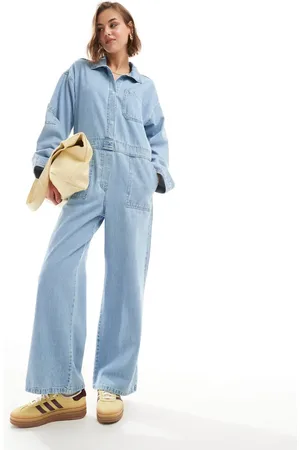 ASOS Mechanic boilersuit in bleach wash