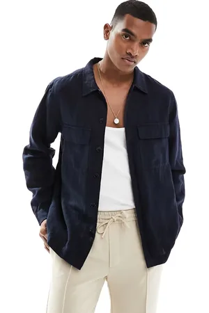 SELECTED Linen mix overshirt in