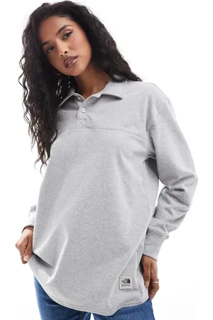 The North Face Heritage long sleeve rugby T-shirt in light