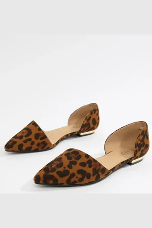 Raid Amy leopard print two part flat shoes