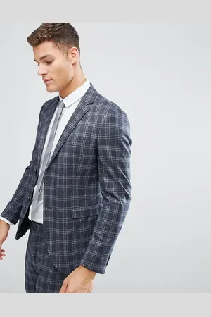 JACK & JONES Premium Slim Suit Jacket In Wide Check