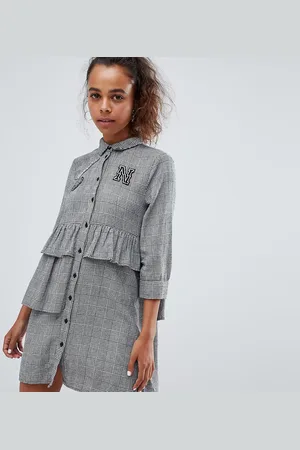 Noisy May Ruffle shirt dress