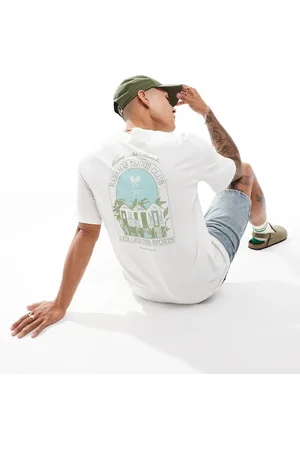 SELECTED Oversized T-shirt with bahamas tennis club print in