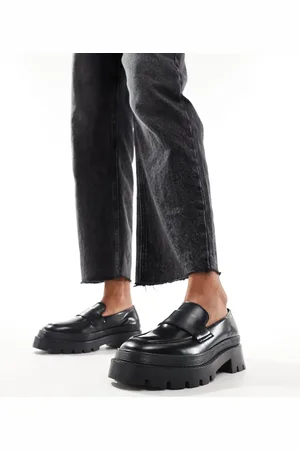 WALK LONDON Kate saddle loafers in smooth leather