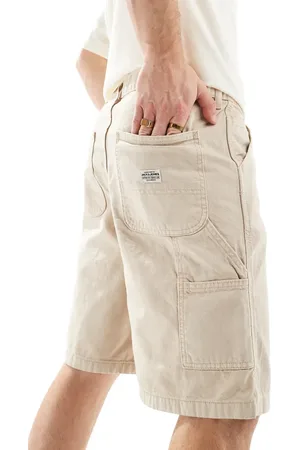 JACK & JONES Baggy fit carpenter shorts in beige