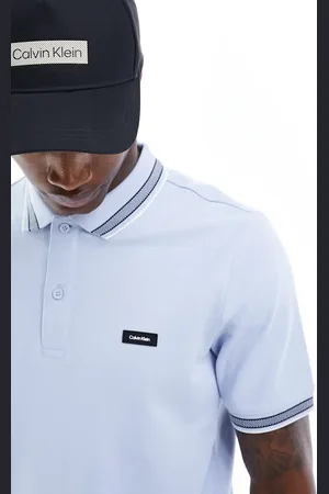 Calvin Klein Stretch pique multi tipping polo in