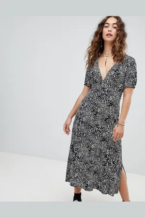 Free People Looking For Love midi dress in animal print