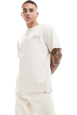 Tommy Hilfiger Regular signature t-shirt in off white