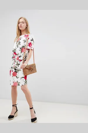 JDY B.Young Floral Waist Detail Dress