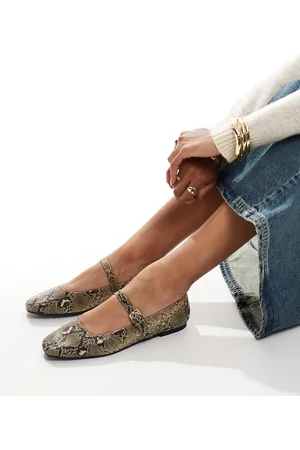 ASOS Lottie Mary Jane ballet flats in snake