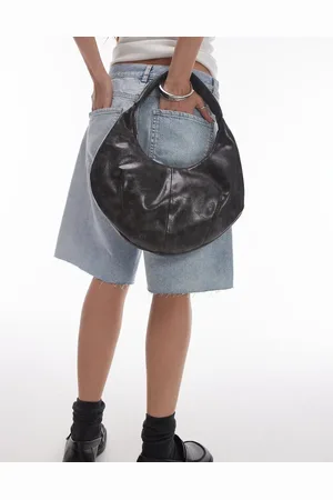 Topshop Samira scoop shoulder bag in distressed