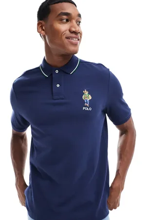 Ralph Lauren Varsity bear pique polo classic oversized fit in