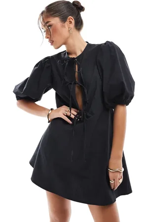 ASOS Tie front mini dress in