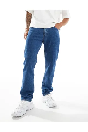 Tommy Hilfiger Ryan regular straight jeans in mid wash with flag detail