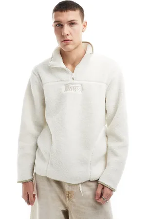 Vans Boxed sherpa quarter zip sweater in off